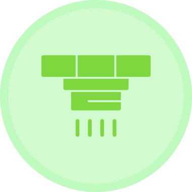 Yeşilin izole edilmiş tek bir simgesinin vektör çizimi