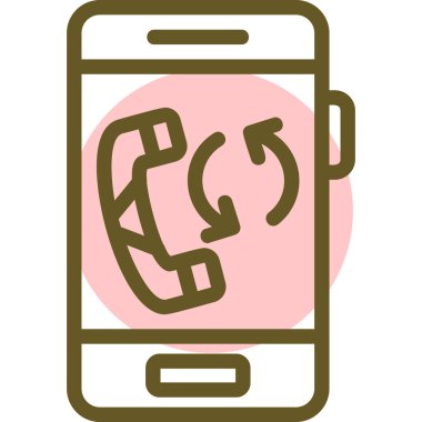 telefon arama simgesi vektör illüstrasyonu