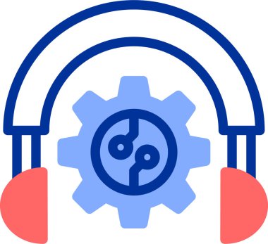 Kulaklık. Web simgesi basit illüstrasyon