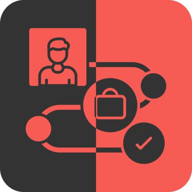 iş yönetimi simgesi, vektör illüstrasyonu