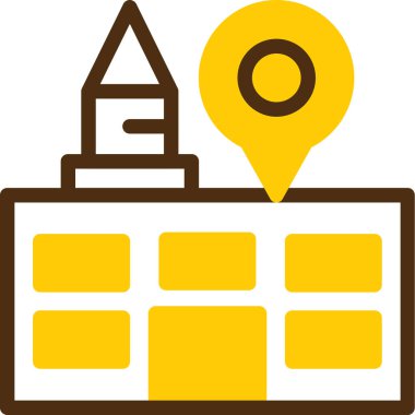 harita pin ikonu vektör illüstrasyonu