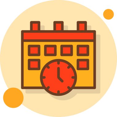 Takvimli bir saatin vektör illüstrasyonu