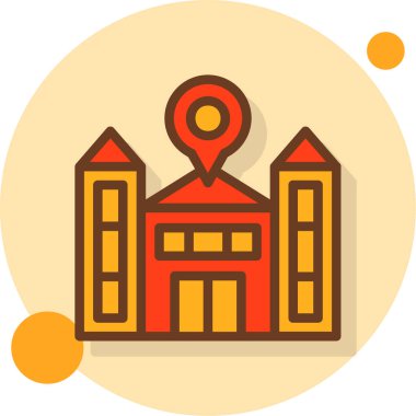 inşaat düz simgesi, vektör, illüstrasyon