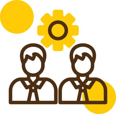 iş takım çalışması simgesi vektör illüstrasyonu