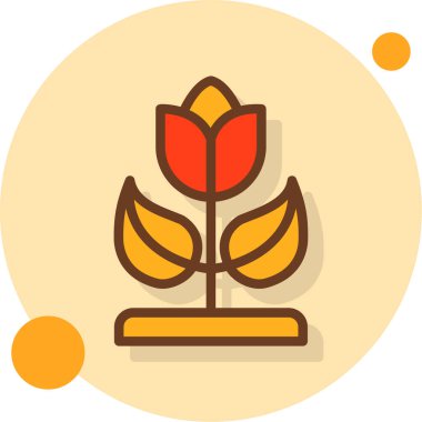 Çiçek simgesinin vektör illüstrasyonu