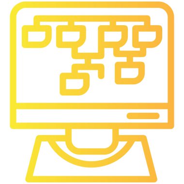 bilgisayar izleme simgesi, vektör illüstrasyonu