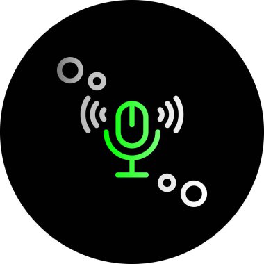 Mikrofon. Web simgesi basit illüstrasyon