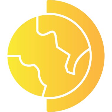 Bir gezegen simgesinin vektör illüstrasyonu