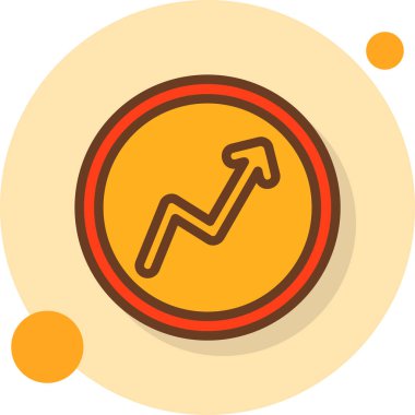 Ok grafiği büyüme simgesi - taslak biçimi