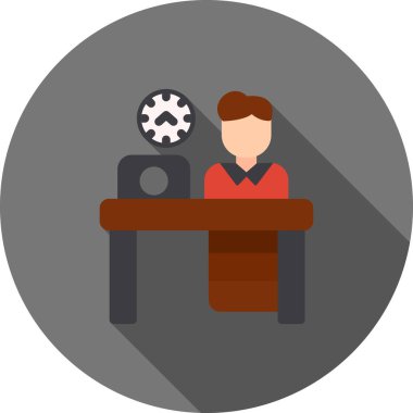 Web ve mobil için iş yönetimi düz simgeleri