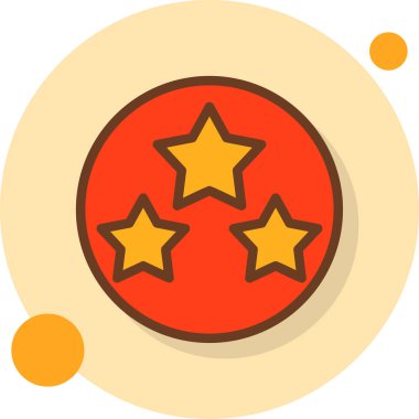 Yıldız simgesi. Web simgesi vektör illüstrasyonu