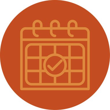 Takvim simgesi vektör illüstrasyonu