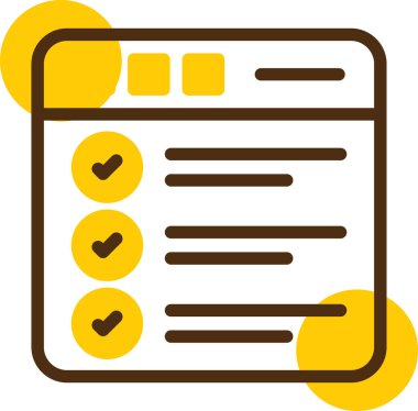 Kontrol listesi. Web simgesi basit illüstrasyon