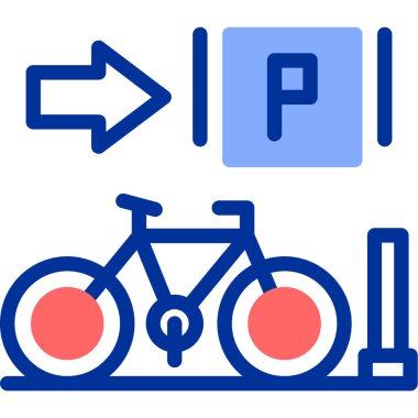 Bisiklet simgesi, vektör illüstrasyonu