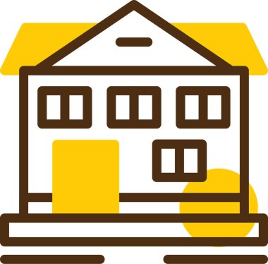 Ev. Web simgesi basit illüstrasyon