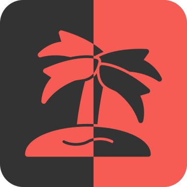 Palmiye ağacı düz simgesi, vektör, illüstrasyon