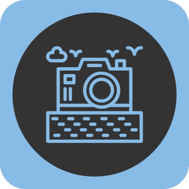 fotoğrafçılık simgesi, vektör illüstrasyonu