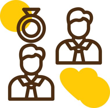 Bir çanta dolusu para ikonu ile iş adamı