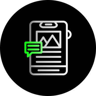 Moda biçimi izole edilmiş arkaplanda akıllı telefon simgesi