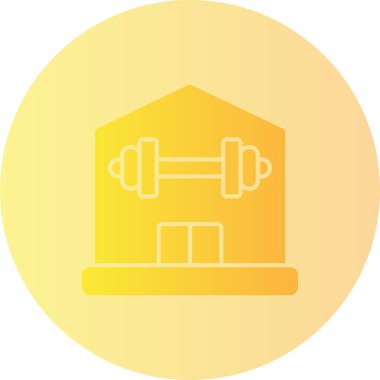 Modern spor salonu ikonunun vektör illüstrasyonu