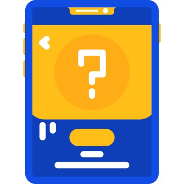 akıllı telefon soru işareti simgesi