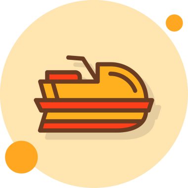 Gemi. Web simgesi basit illüstrasyon