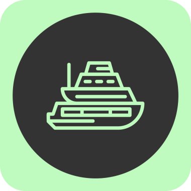 Gemi simgesinin vektör illüstrasyonu