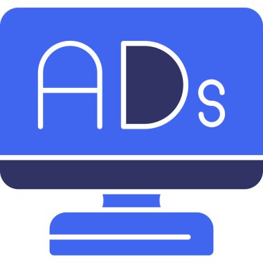 reklam reklam ikonu doldurulmuş ana hatlarıyla