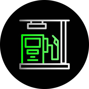 Benzin istasyonu simgesinin vektör illüstrasyonu