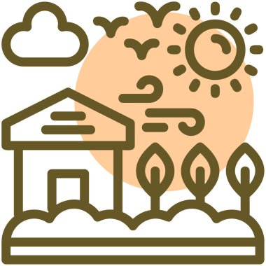 Hava durumu simgesi, vektör illüstrasyonu