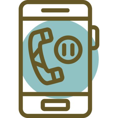 - Telefon. Web simgesi basit illüstrasyon