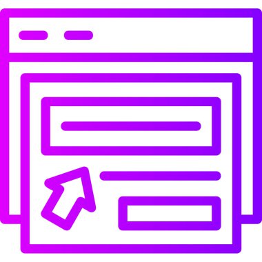 Tarayıcı. Web simgesi basit illüstrasyon