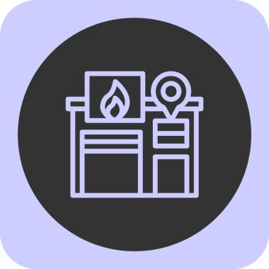 ateş vektörü simgesi modern illüstrasyon tasarımı