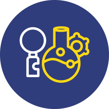 Büyüteçle soyut arkaplan simgesi ve grafiği