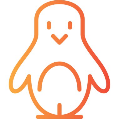 Penguen ikonu. Web için basit penguen vektör simgeleri çizimi