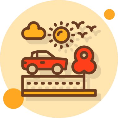 Araba modern simgesinin vektör illüstrasyonu