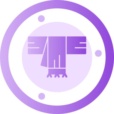 Mor kurdelenin tek bir simgesinin vektör çizimi