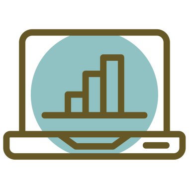 Dizüstü bilgisayar simgesi vektör çizimi