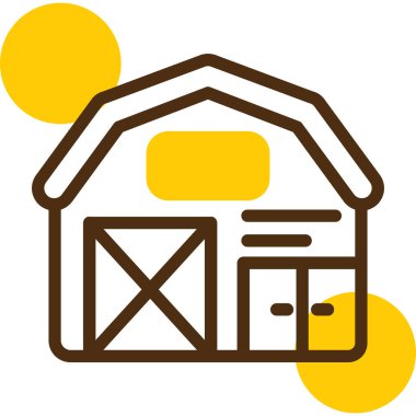 Çiftlik barn simgesi, vektör çizim