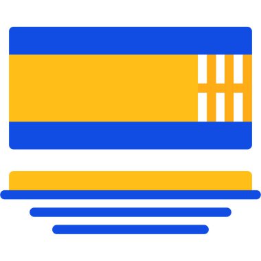 Kolombiya düz tasarım bayrağı, vektör illüstrasyonu