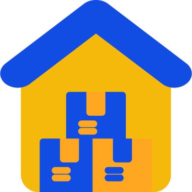 Bina. Web simgesi basit illüstrasyon