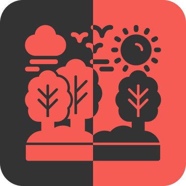 Doğa simgesinin vektör illüstrasyonu