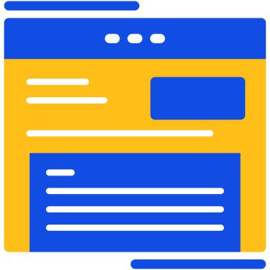 Tarayıcı arayüzü arayüzü simgesi - taslak biçimi