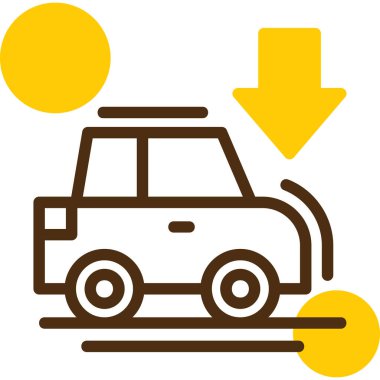 - Araba. Web simgesi basit illüstrasyon