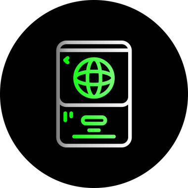 tarayıcı simgesi vektör illüstrasyonu