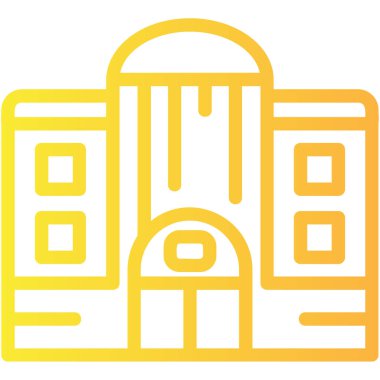 Bina. Web simgesi basit illüstrasyon