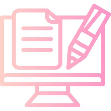 Bir kalem simgesinin vektör illüstrasyonu