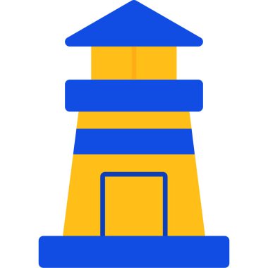 deniz feneri ikonu vektör illüstrasyonu