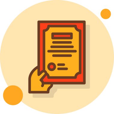 Belge. Web simgesi basit illüstrasyon