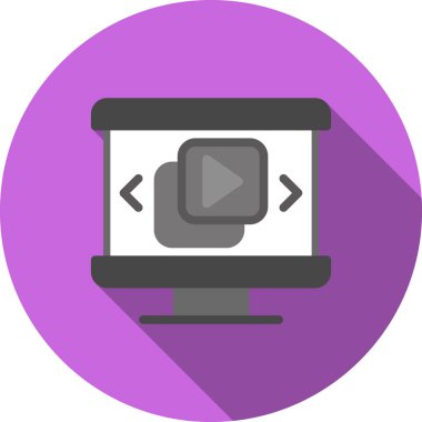 Web simgesi, bilgisayarın vektör illüstrasyonu